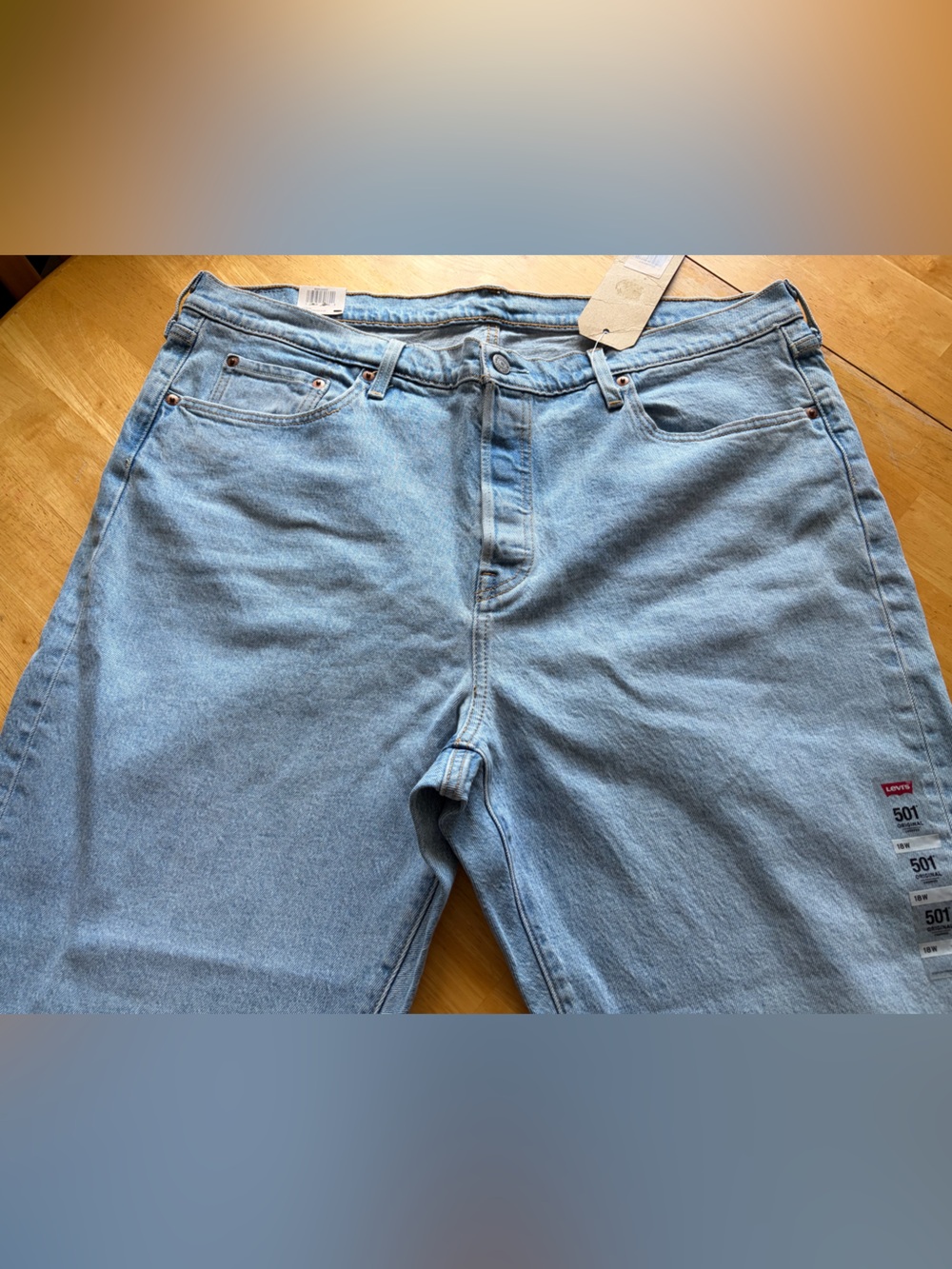 Levi's Light Blue 501 Classic Fit Jeans